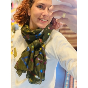 Kaki groen regenboog strepen 