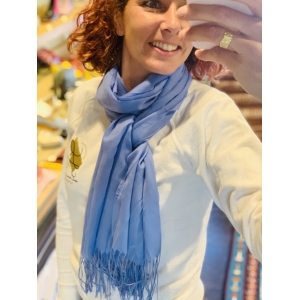 Sjaal effen Licht Blauw