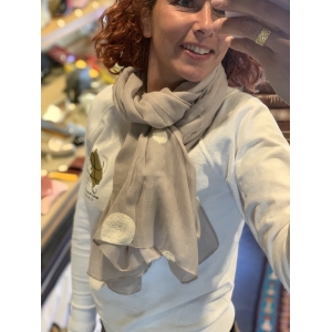 Geborduurde Cirkels Taupe