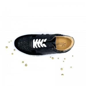 CAMURCA PRETA GLITTER GROSSO ZWART