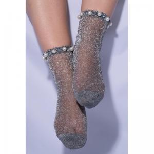 ACCESSORIES SOCKS CAMILLE ZILVER