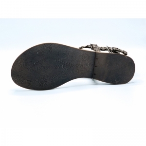 T-STRAP WEAVE PEWTER BRONS